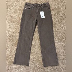 Zara Women's Straight Leg Jeans in Dark Brown